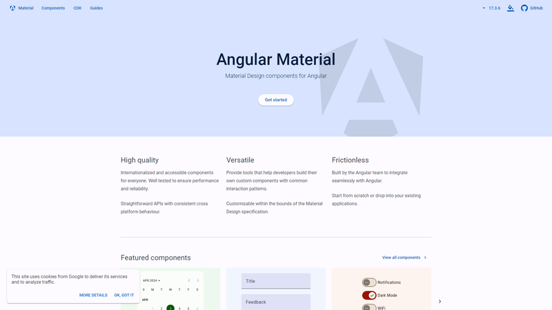 Angular Material UI - Angular - 霂明导航
