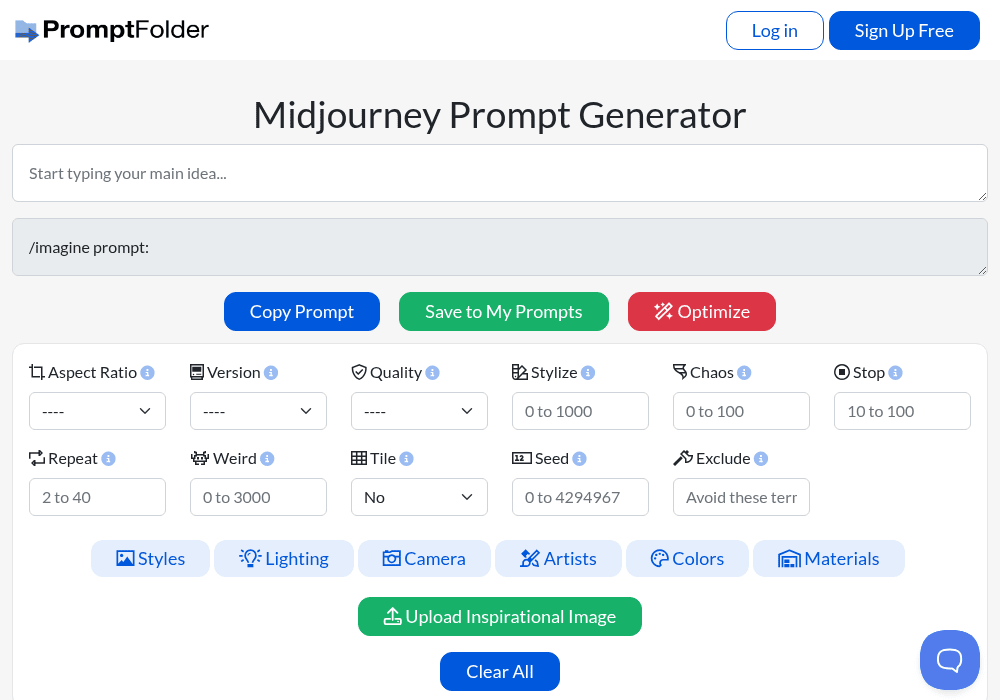 MidJourney Prompt Tool