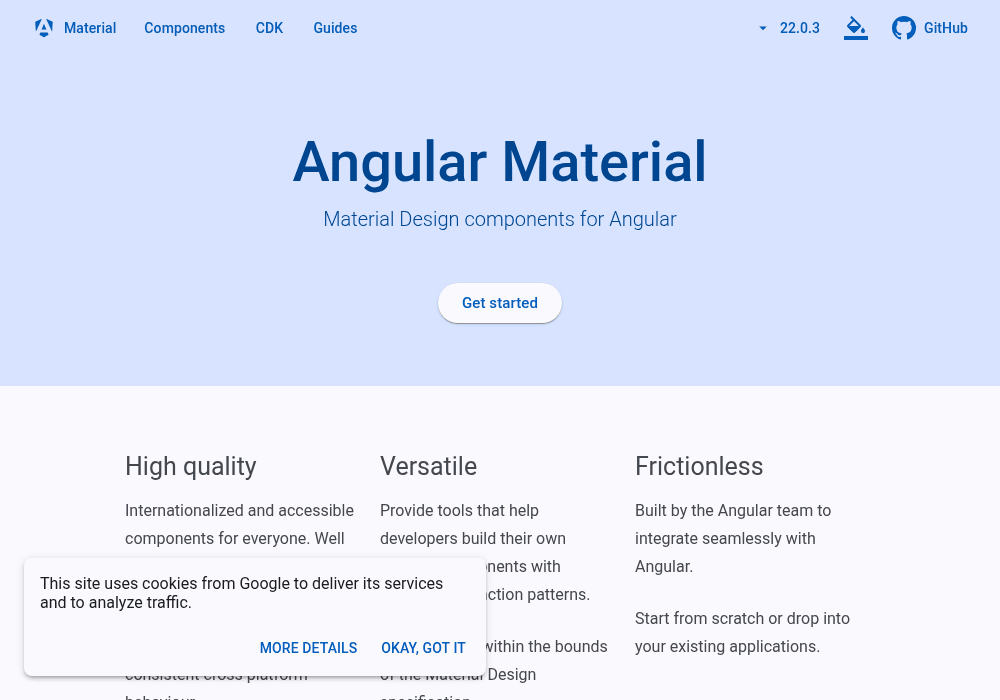 Angular Material UI