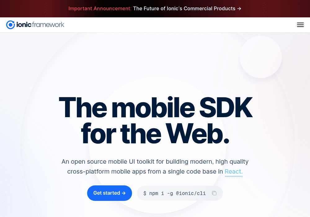 Ionic Framework