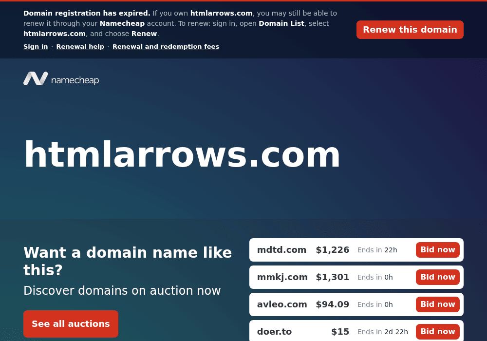 htmlarrows