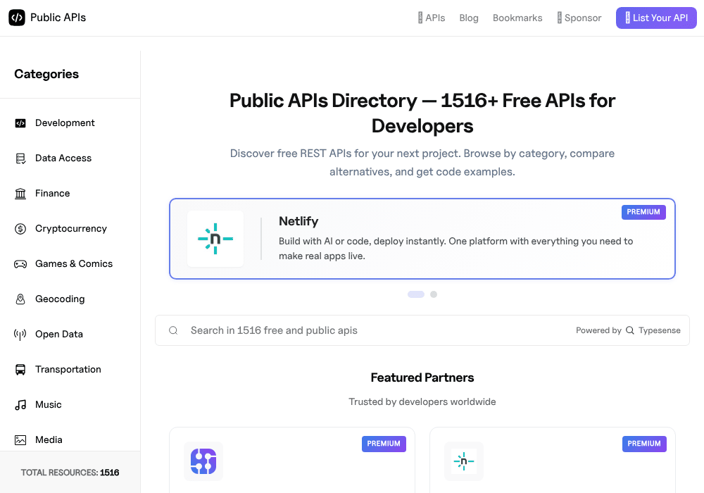 Public APIs