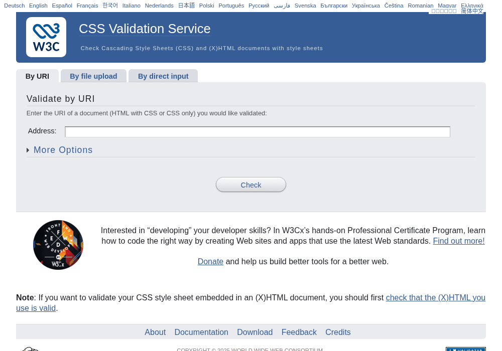 CSS validator