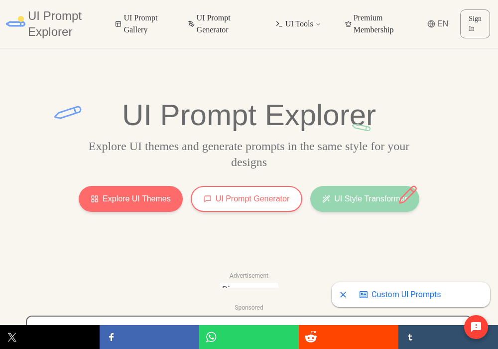 UI Prompt Explorer