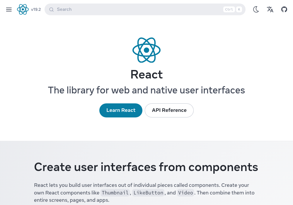 React 官方网站